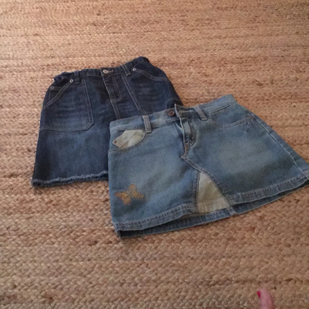 Two denim girls skirts. Great condition. Size 10